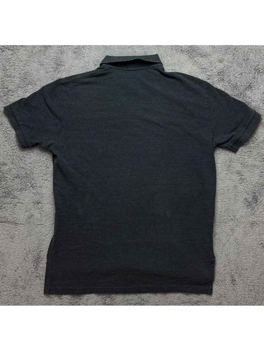 Polo Ralph Lauren Mens Polo Shirt Black Purple Pony Short Sleeve Size L